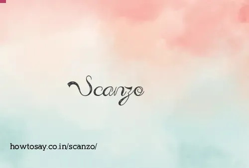 Scanzo