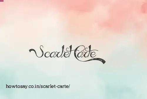 Scarlet Carte