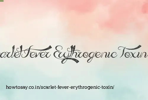 Scarlet Fever Erythrogenic Toxin