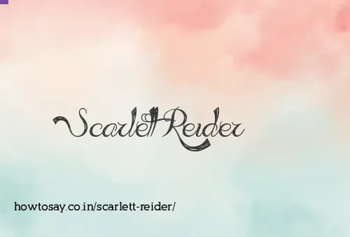 Scarlett Reider