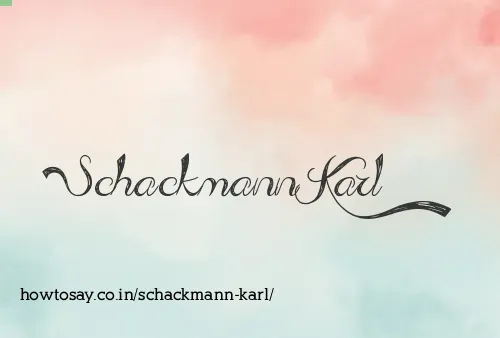 Schackmann Karl