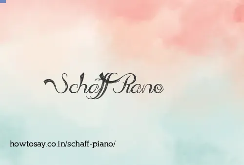 Schaff Piano