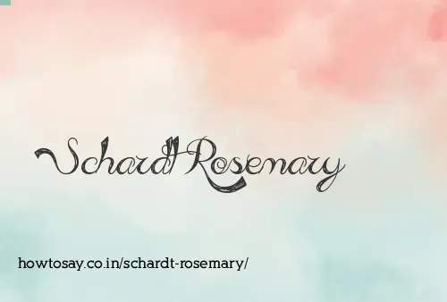 Schardt Rosemary