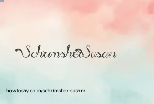 Schrimsher Susan