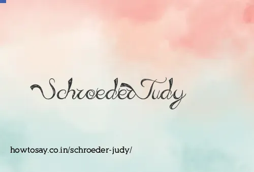Schroeder Judy