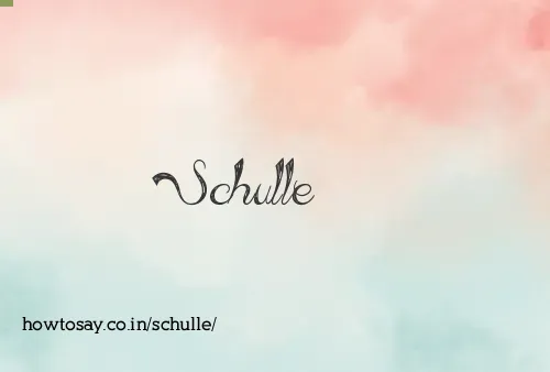 Schulle