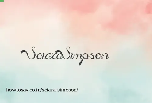Sciara Simpson