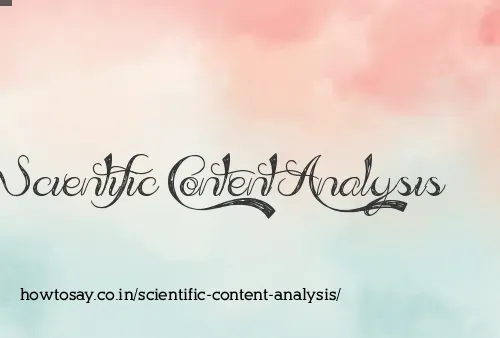 Scientific Content Analysis