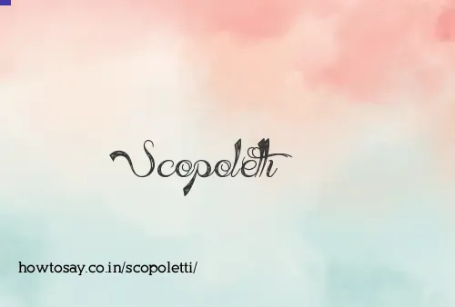 Scopoletti