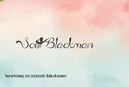 Scott Blackman