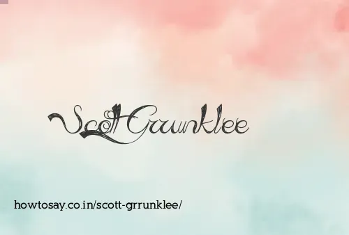 Scott Grrunklee