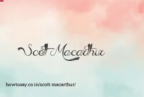 Scott Macarthur