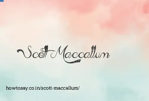 Scott Maccallum