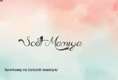 Scott Mamiya