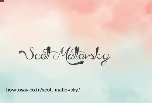 Scott Matlovsky