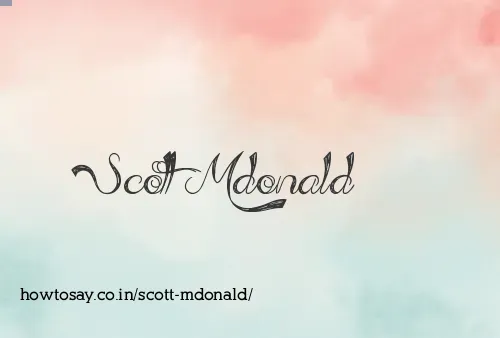 Scott Mdonald
