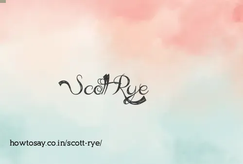 Scott Rye