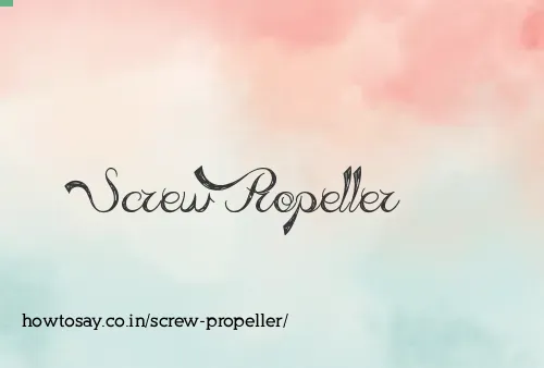 Screw Propeller