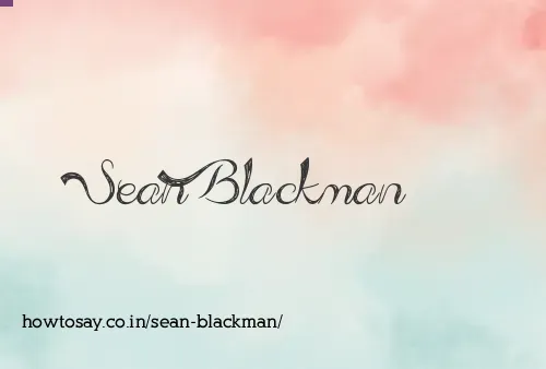 Sean Blackman