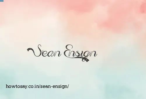 Sean Ensign