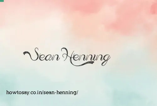 Sean Henning