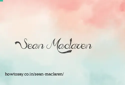 Sean Maclaren
