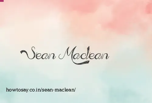 Sean Maclean