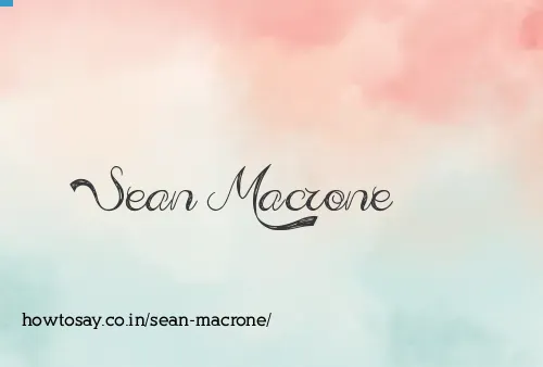 Sean Macrone