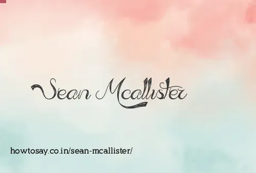 Sean Mcallister