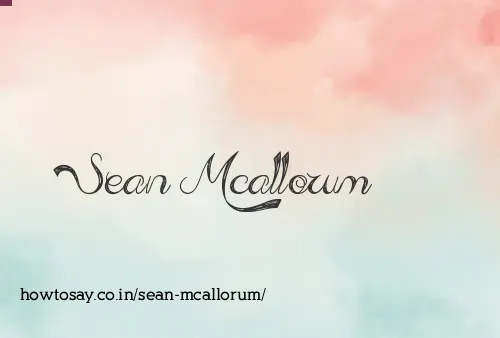 Sean Mcallorum