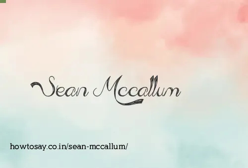 Sean Mccallum