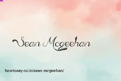 Sean Mcgeehan