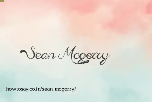 Sean Mcgorry