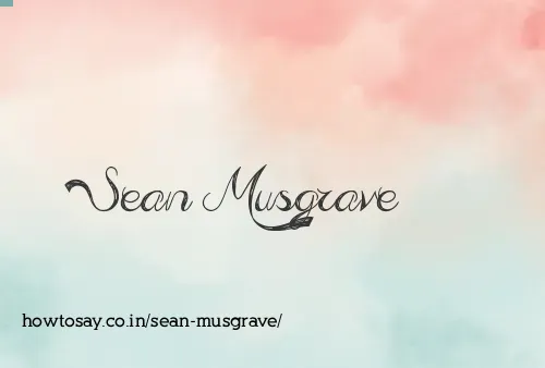 Sean Musgrave
