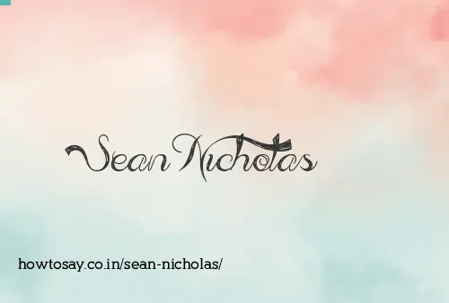 Sean Nicholas