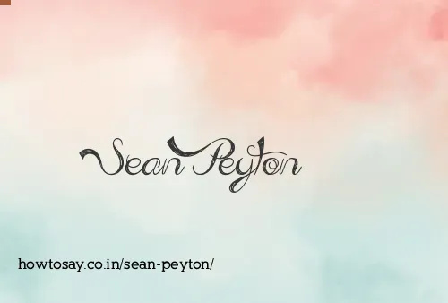 Sean Peyton