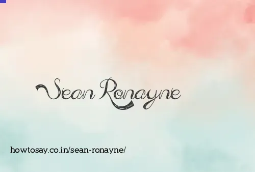 Sean Ronayne
