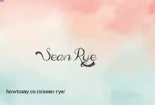 Sean Rye