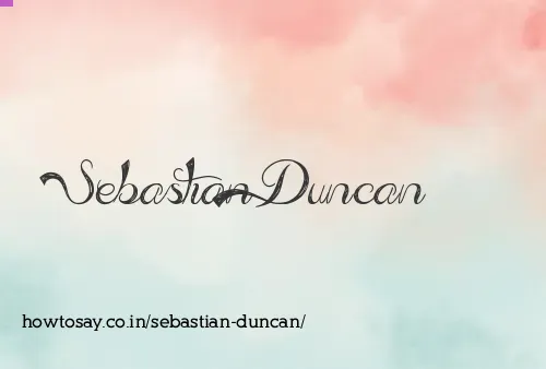 Sebastian Duncan