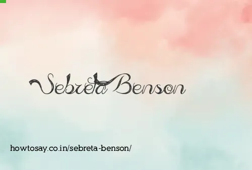 Sebreta Benson