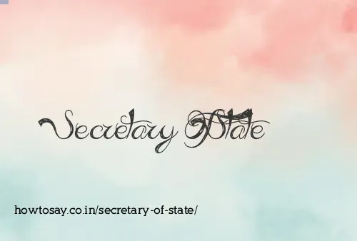 Secretary Of State