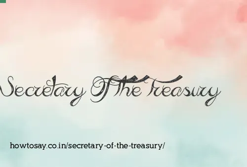 Secretary Of The Treasury