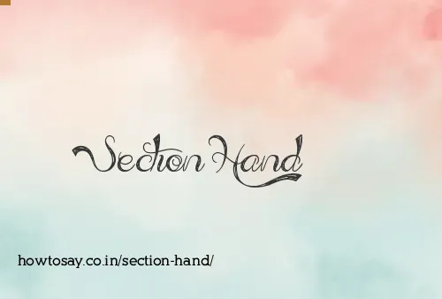 Section Hand