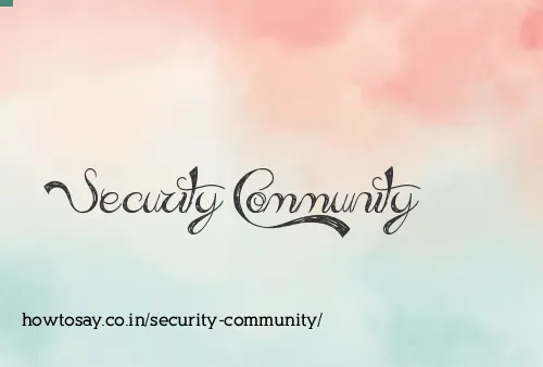 Security Community