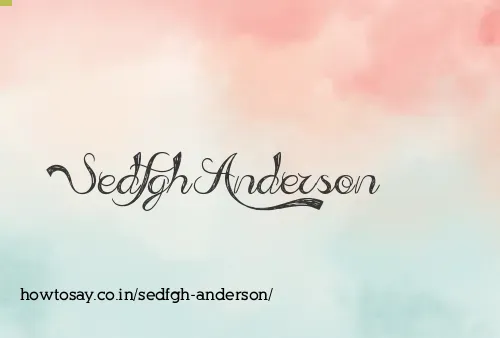 Sedfgh Anderson