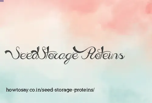 Seed Storage Proteins
