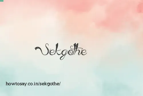 Sekgothe