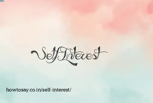Self Interest