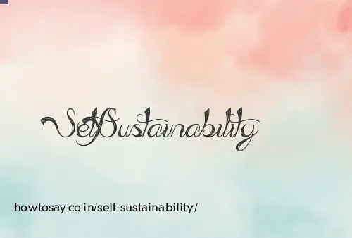 Self Sustainability