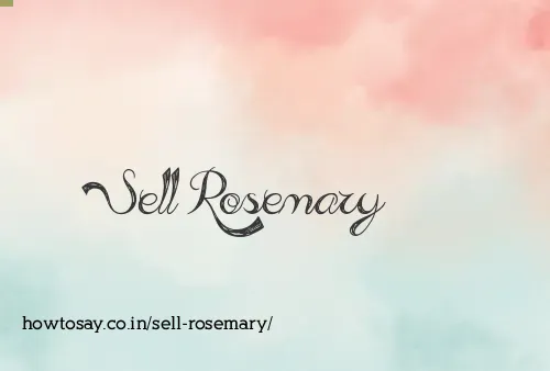 Sell Rosemary